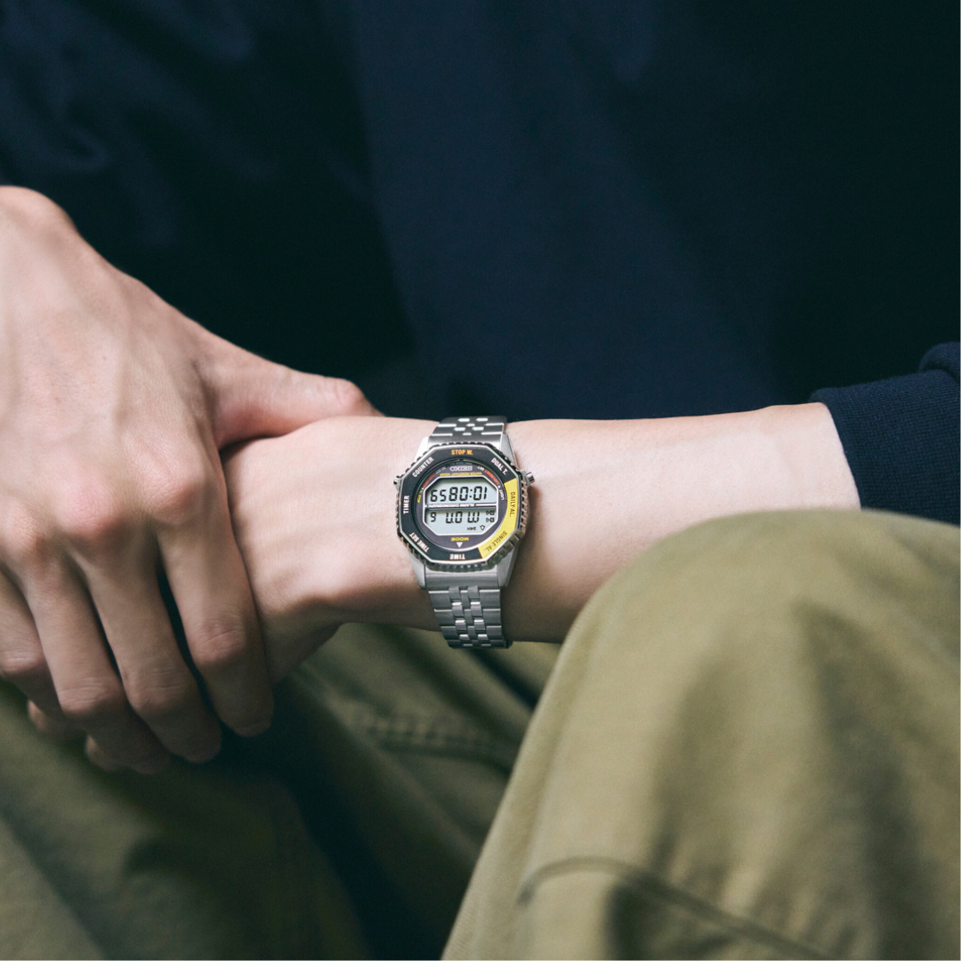 Seiko Conceptual Digital Alarm Chronograph Black & Yellow - SMGG17P1