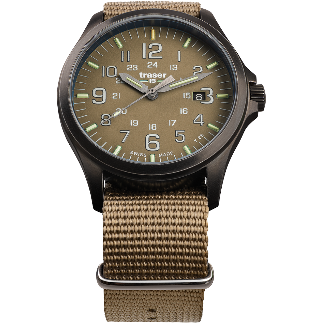 Traser P67 Officer Pro GunMetal Khaki - 108631-chronolounge