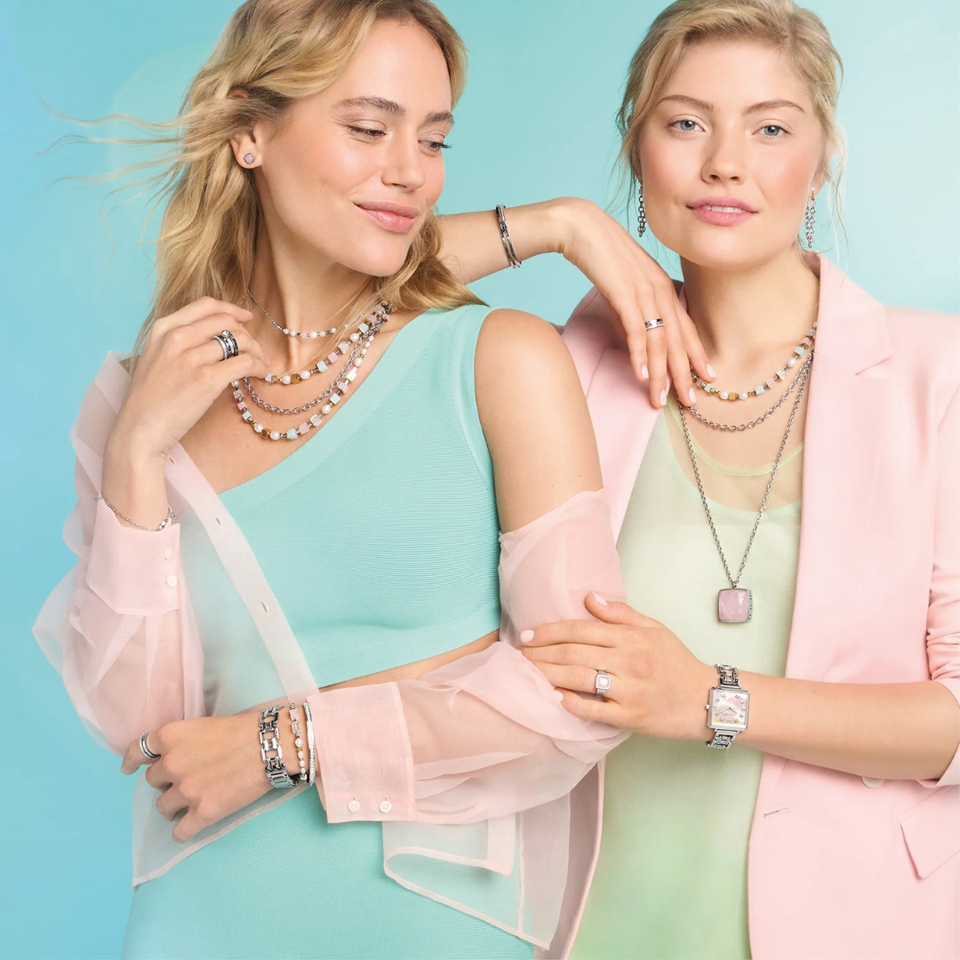 Coeur De Lion Classic Romantic Cubes & Pearls Bicolor - 1129/10-1558-chronolounge