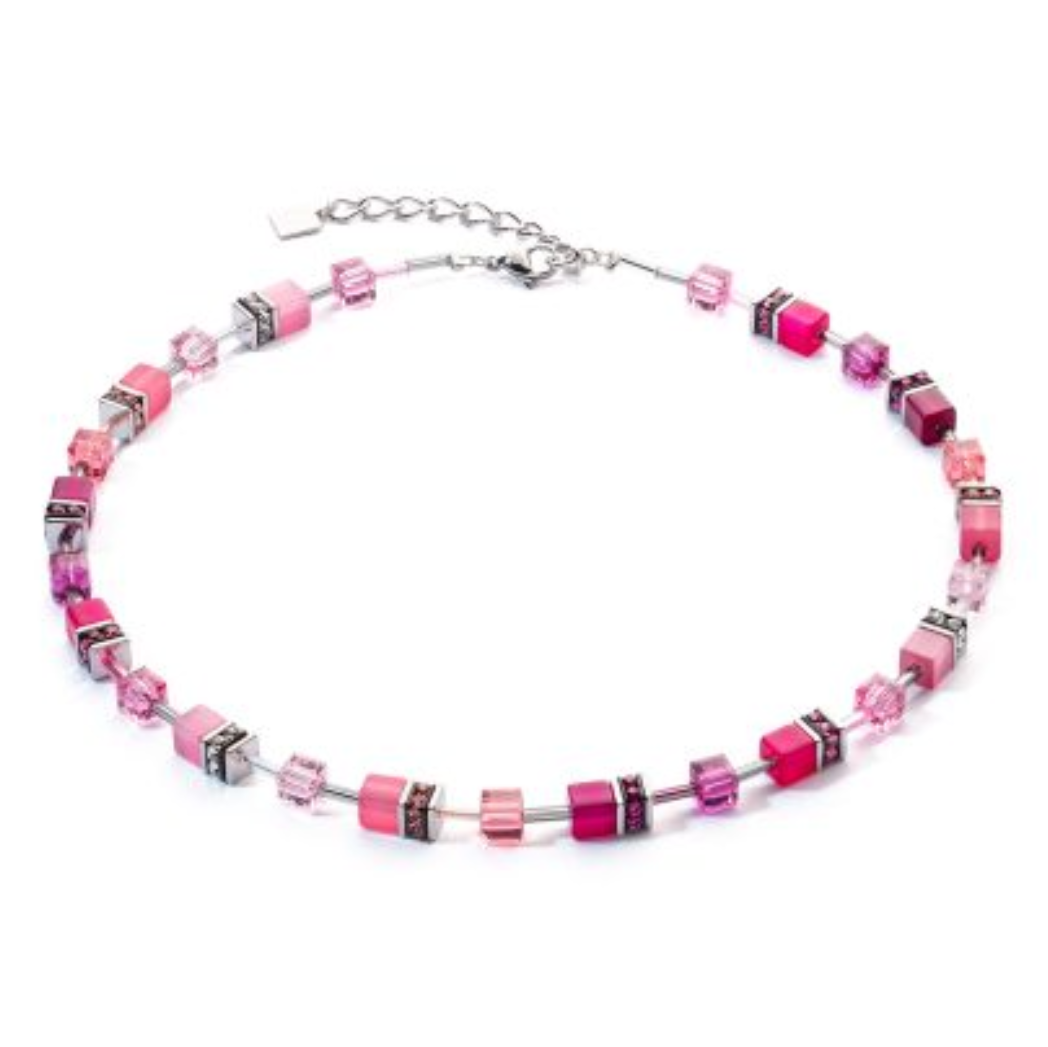 Coeur De Lion Kristall Halskette Edelstahl - 2838500422-chronolounge