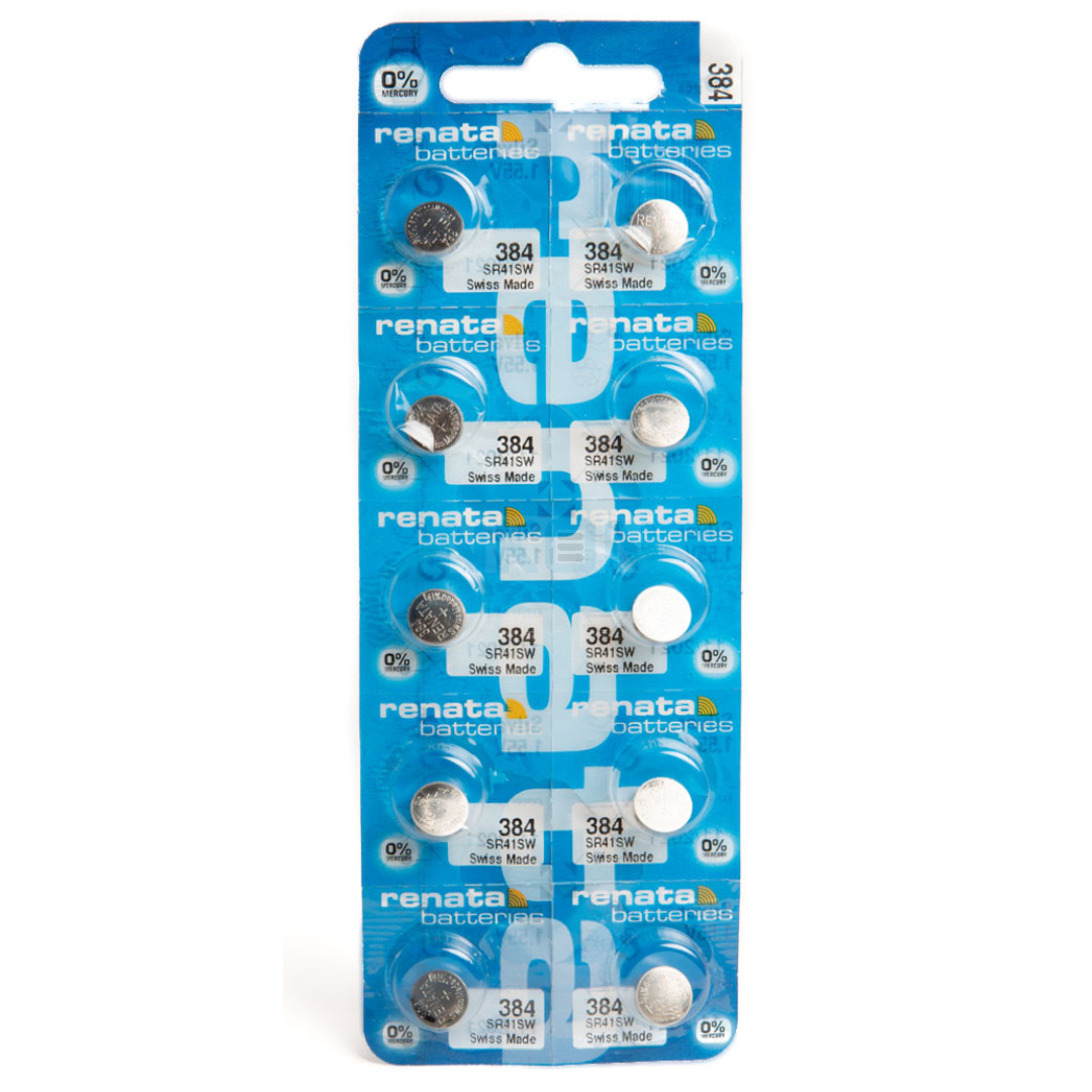 Renata 384 (SR41SW) Knopfzelle Batterie Silberoxid (10er Multipack)-chronolounge