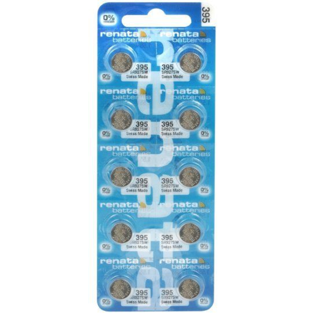 Renata 395 (SR927SW) Knopfzelle Batterie Silberoxid (10er Multipack)-chronolounge