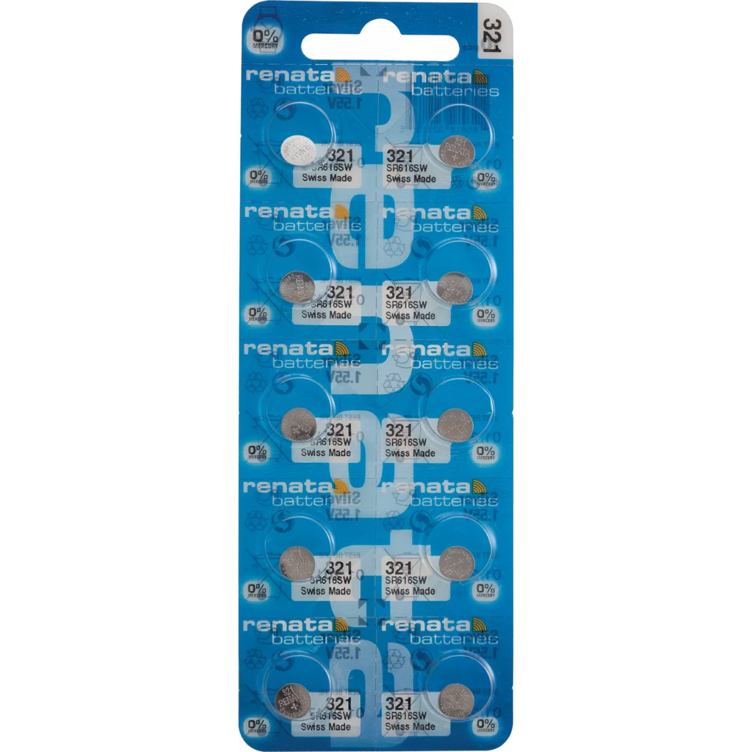 Renata 321 (SR616SW) Knopfzellen Batterie Silberoxid (10er Multipack)-chronolounge