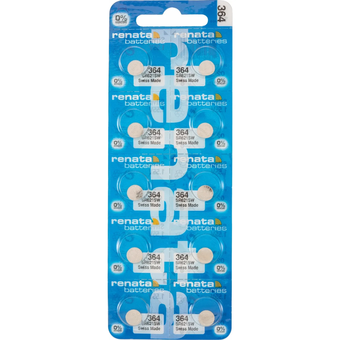 Renata 364 (SR621SW) Knopfzellen Batterie Silberoxid (10er Multipack)-chronolounge