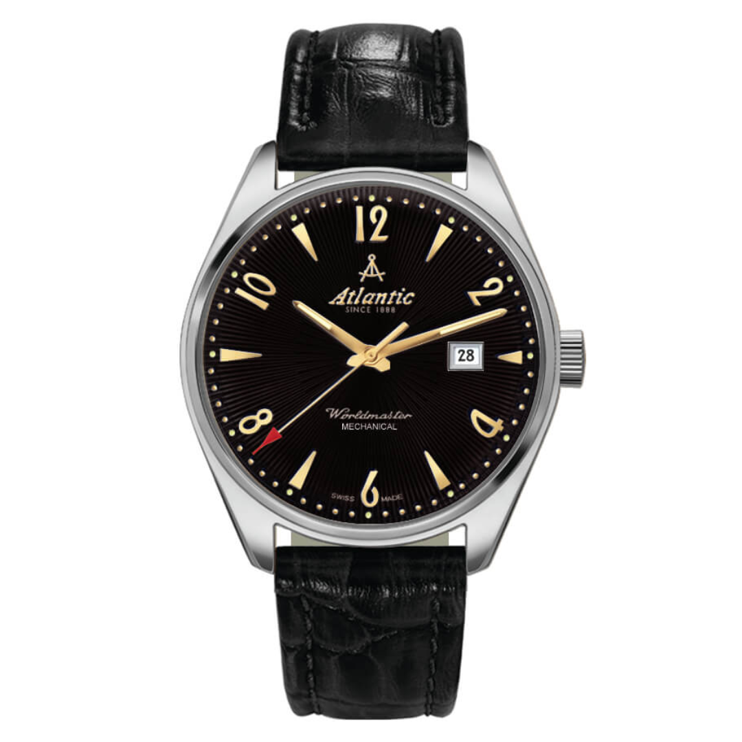 Atlantic Worldmaster Art-Déco Mechanisch | Bico/Schwarz - 51651.41.65G-chronolounge