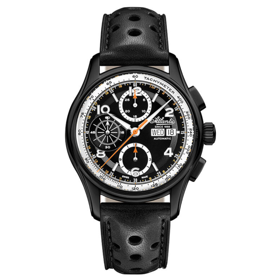 Atlantic Worldmaster Prestige Valjoux schwarzer PVD | Chronograph - 55853.46.65-chronolounge