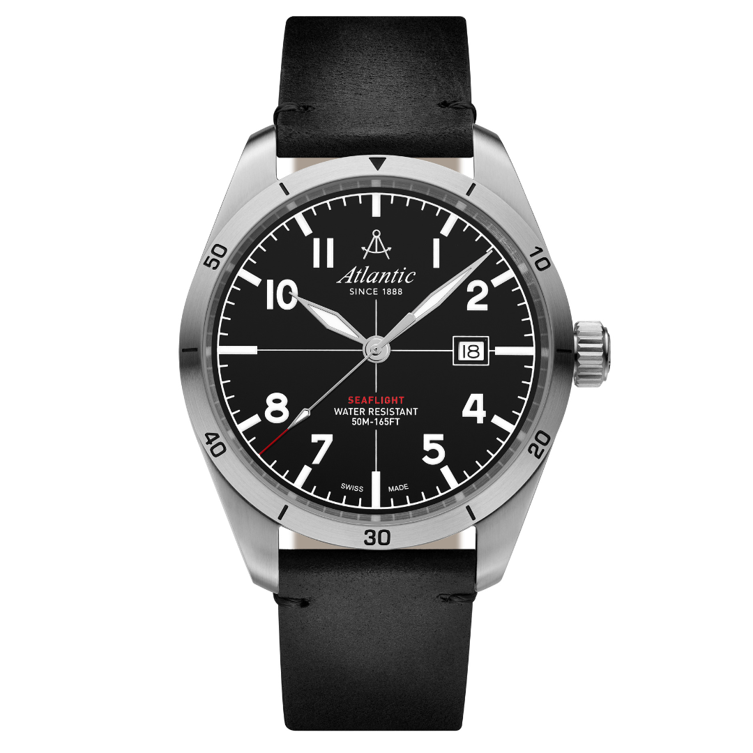 Atlantic Seaflight New Edition Herren aus schwarzem Leder - 70351.41.65-chronolounge