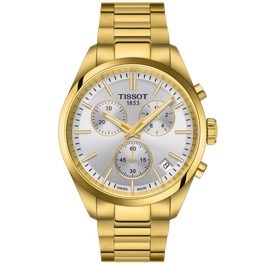 Tissot PR 100 Chronograph 40mm Goldig - T150.417.33.031.00