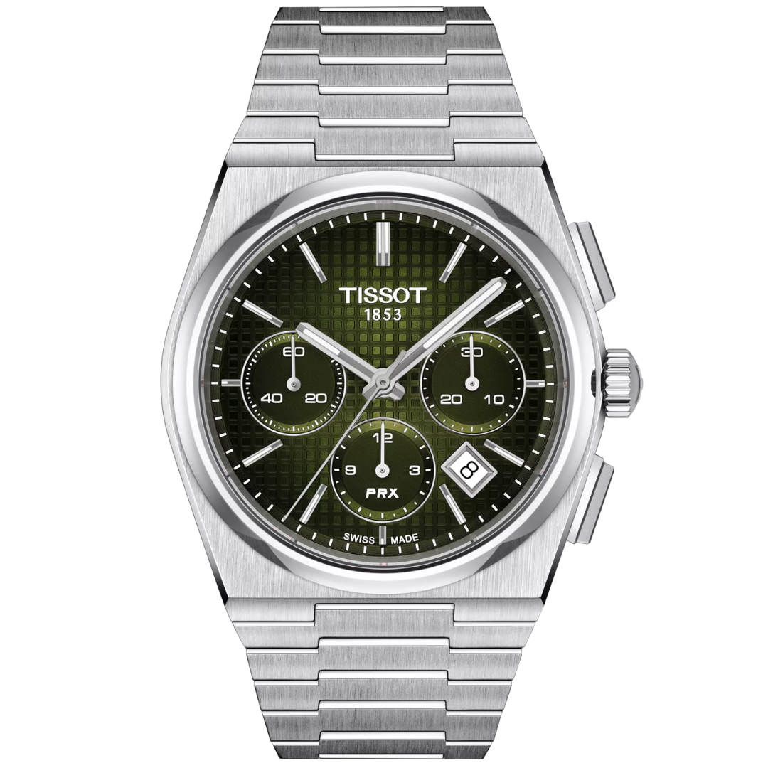 Tissot PRX Automatik Chronograph Dunkelgrün - T137.427.11.091.00