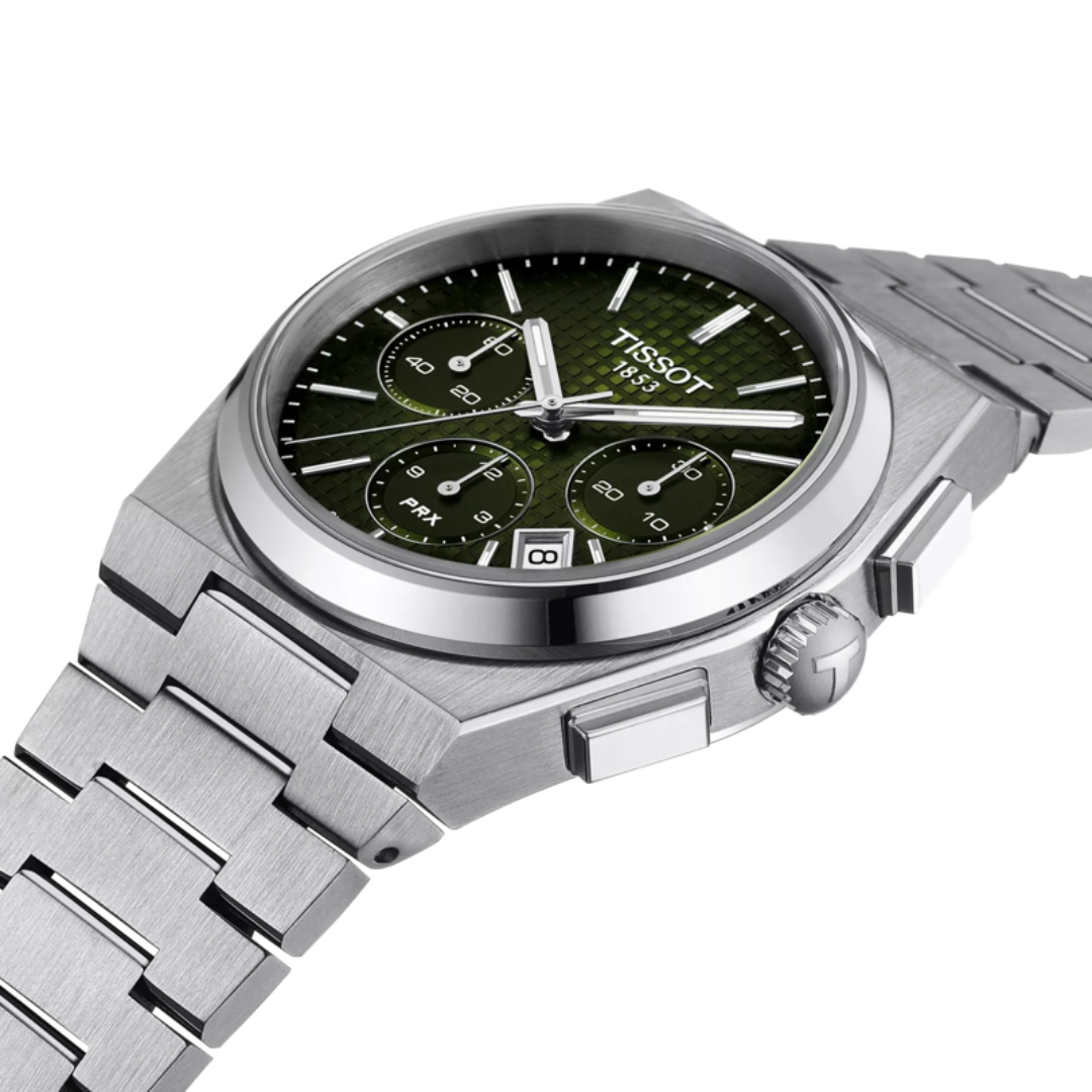 Tissot PRX Automatik Chronograph Dunkelgrün - T137.427.11.091.00