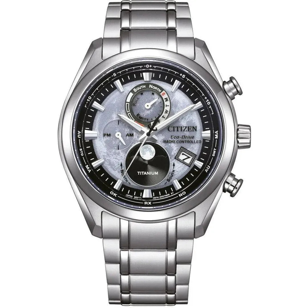Citizen Tsuki-yomi A-T Eco-Drive Radio Controlled Moonphase - BY1010-81H-chronolounge