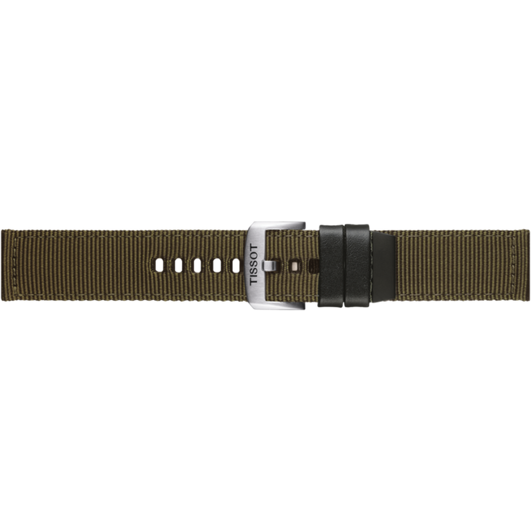 Tissot Stoffarmband 22 mm Khaki - T852.046.756-chronolounge