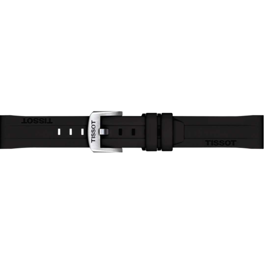 Tissot Silikonarmband 18 mm Schwarz - T852.047.455-chronolounge