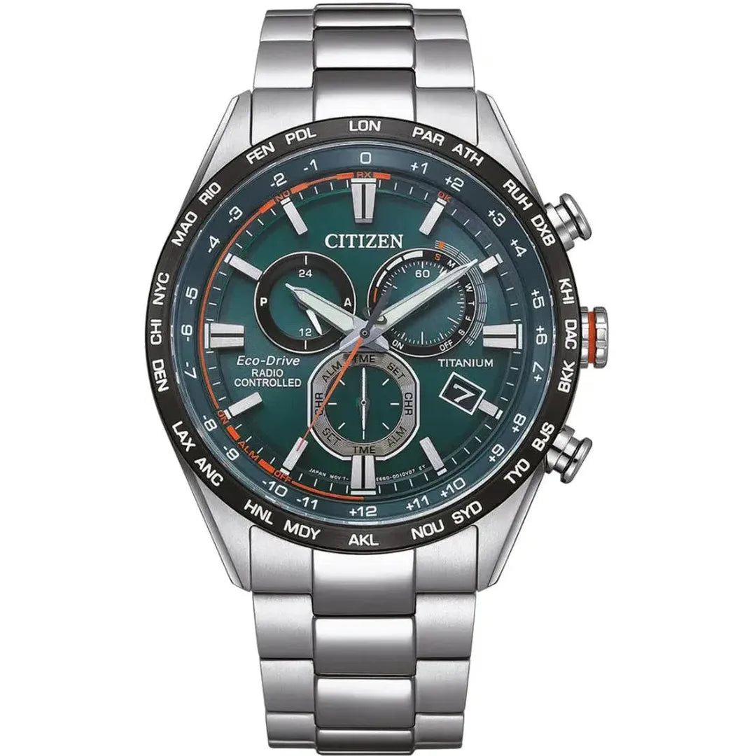 Citizen Chrono Super Titanium Eco-Drive Radio Controlled - CB5946-82X-chronolounge