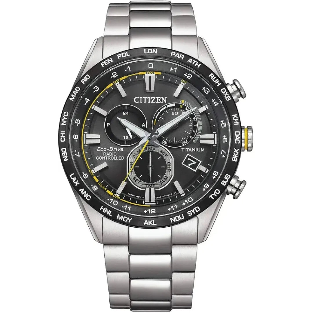 Citizen Chrono Super Titanium Eco-Drive Radio Controlled - CB5947-80E-chronolounge
