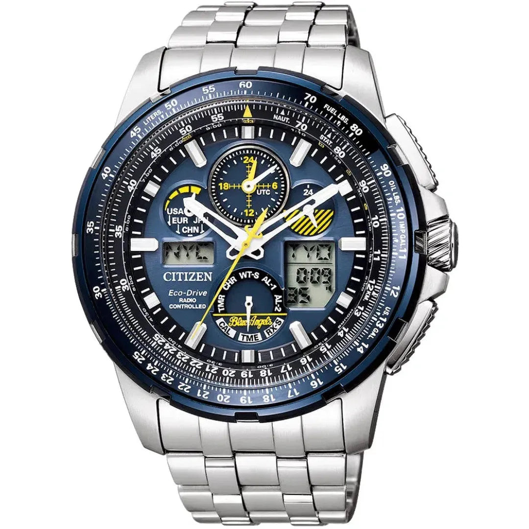 Citizen Promaster Sky Chrono US Navy Blue Angels Eco Drive JY8058 50L