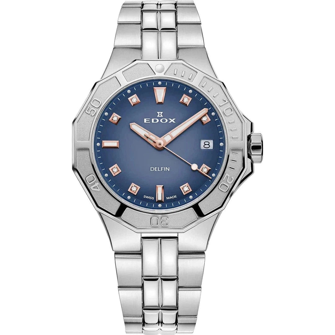 Edox Delfin Diver Date Lady - 53020 3M BUDDR-chronolounge