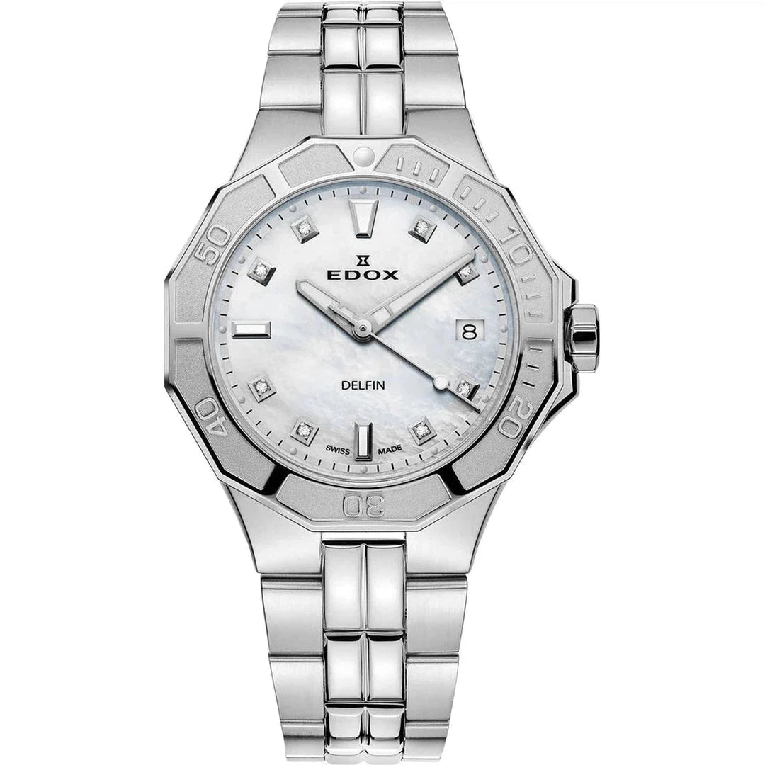 Edox Delfin Diver Date Lady - 53020 3M NADN-chronolounge