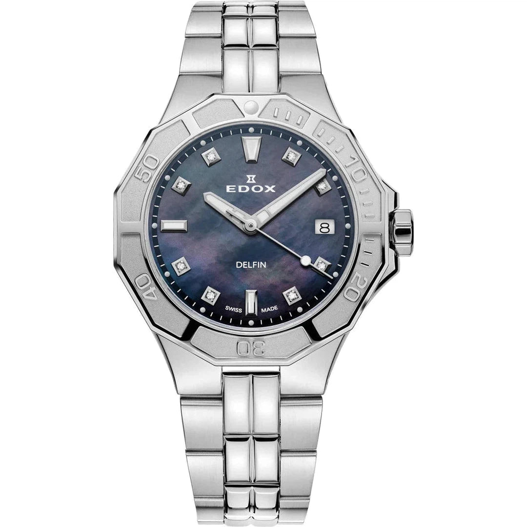 Edox Delfin Diver Date Lady - 53020 3M NANND-chronolounge