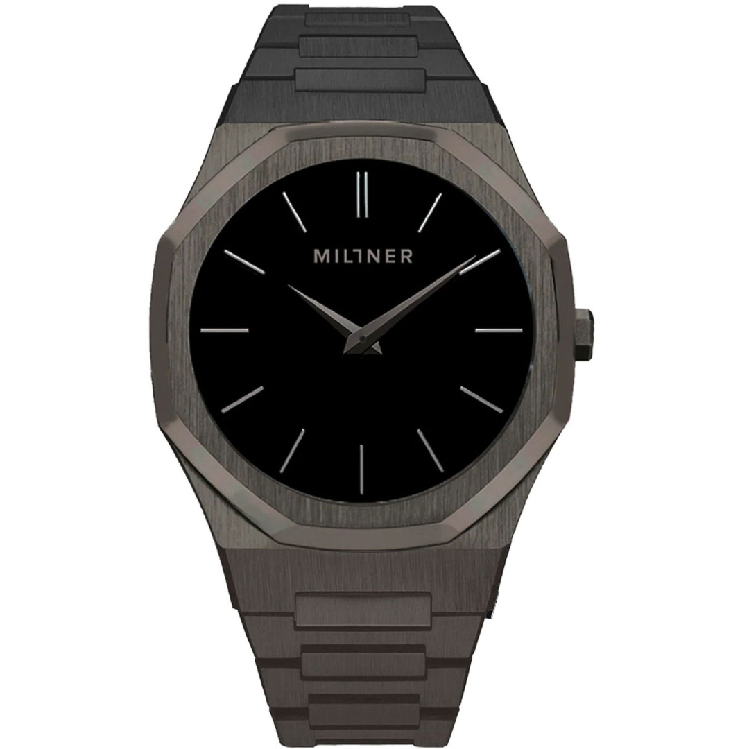Millner Uhr Oxford Full Black Unisex Grau-chronolounge