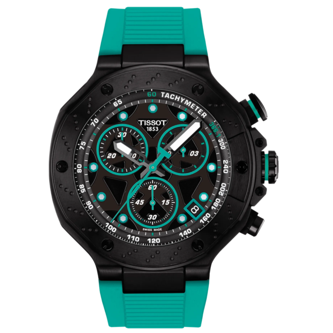 Tissot T-Race Chronograph Schwarz / Meergrün - T141.417.37.051.01