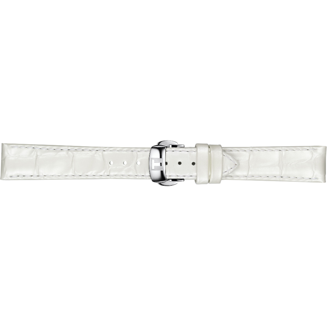 Tissot Lederarmband 16 mm Weiss - T852.036.795-chronolounge