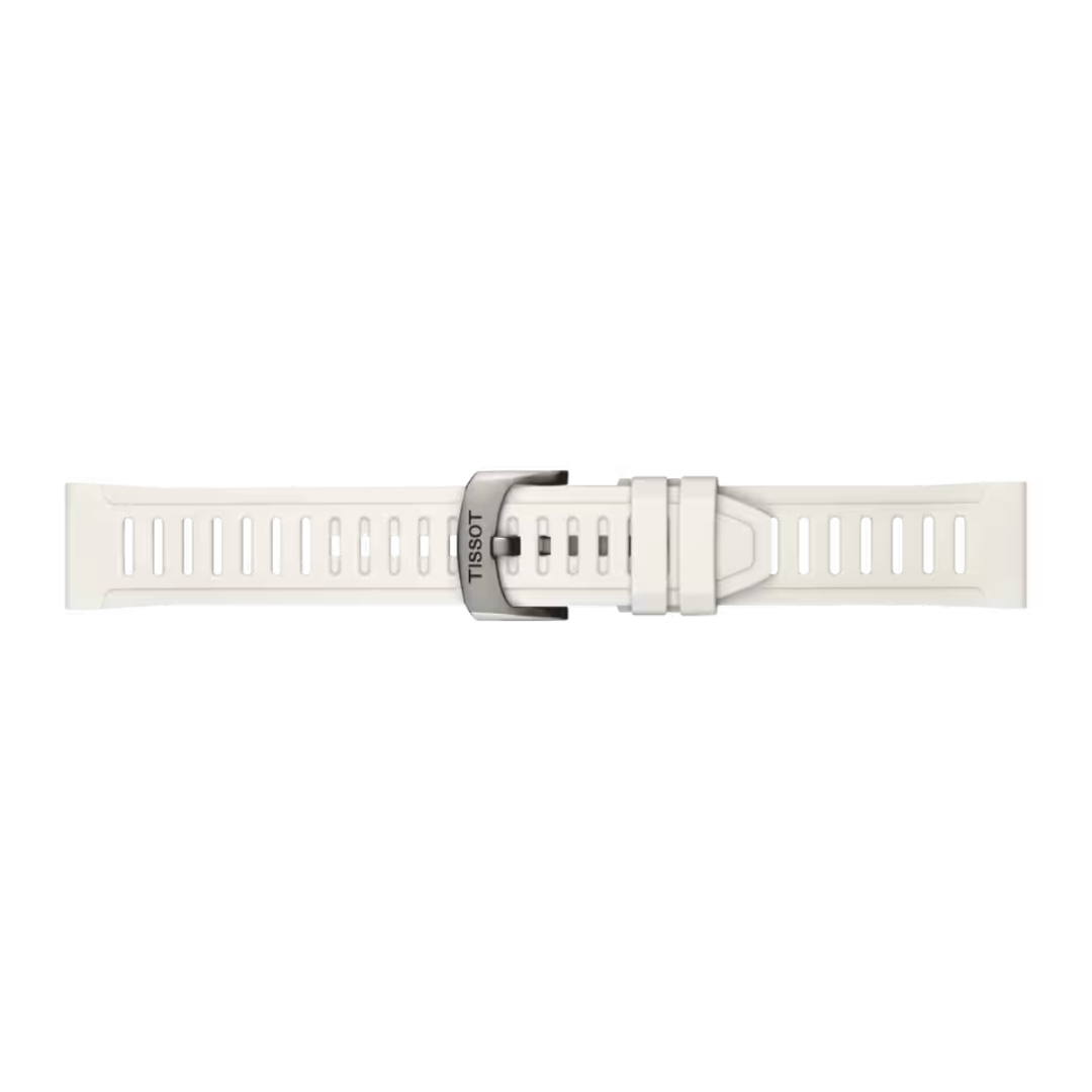 Tissot Silikonarmband 21 mm Weiss - T852.049.245-chronolounge