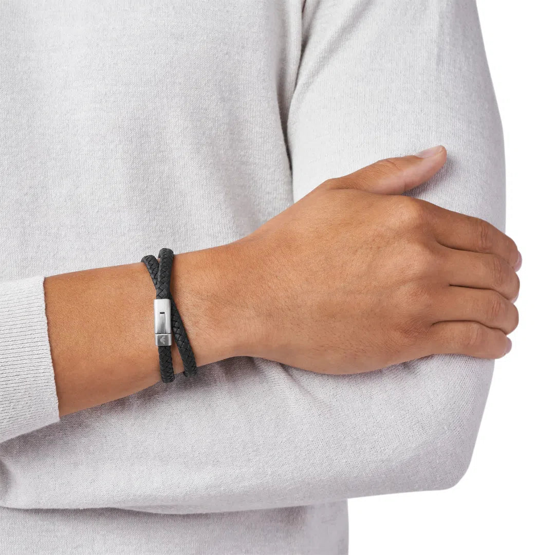 Emporio Armani Leder Armband - EGS2176040-chronolounge