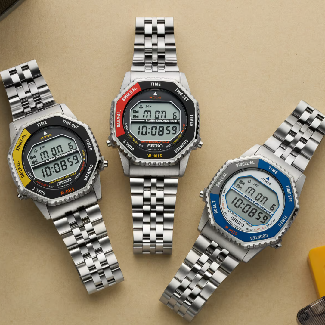 Seiko Conceptual Digital Alarm Chronograph Black & Yellow -  SMGG17P1