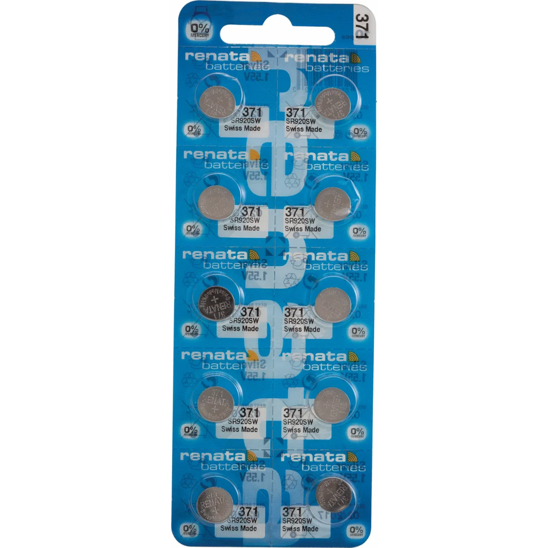 Renata 371 (SR920SW) Knopfzellen Batterie Silberoxid (10er Multipack)-chronolounge