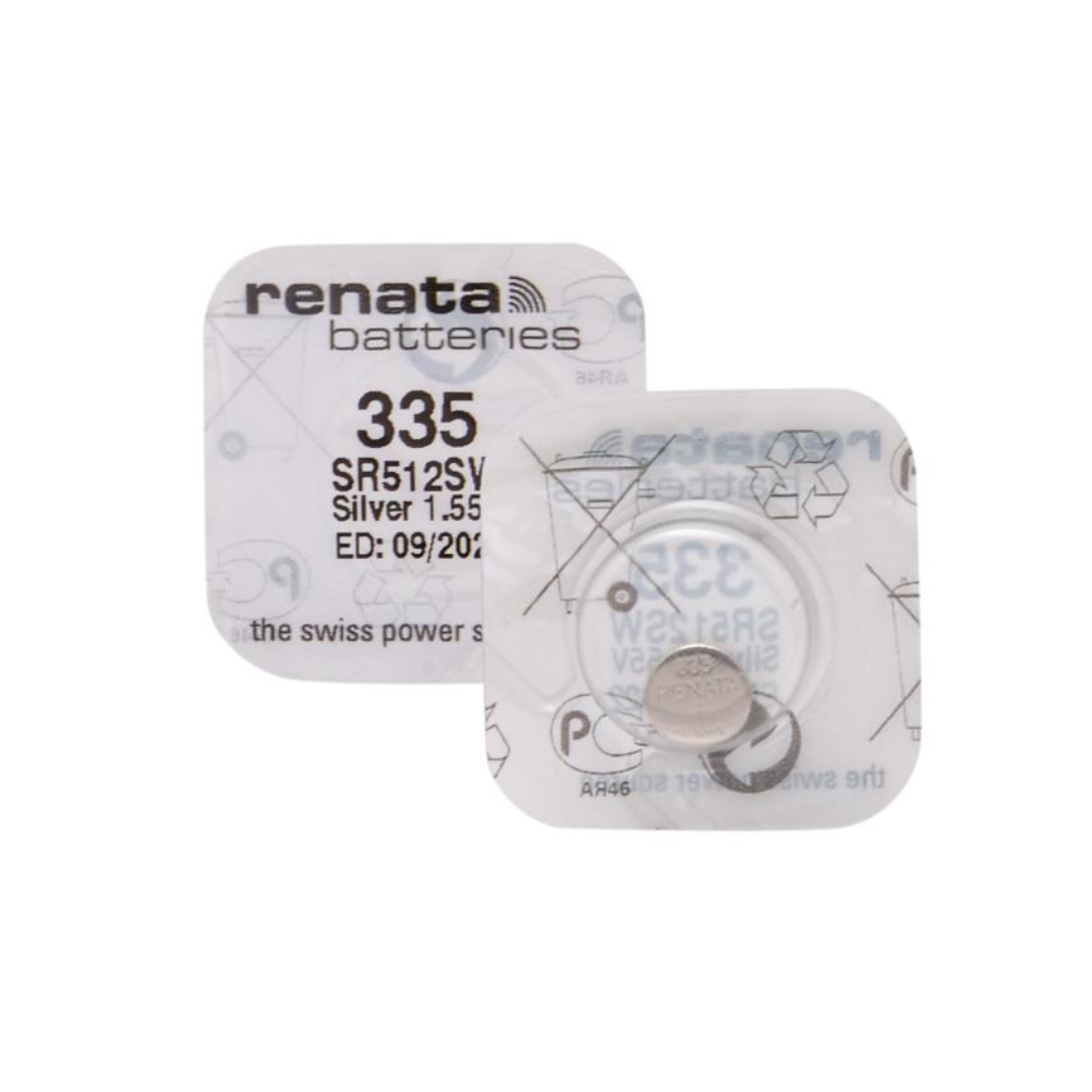 Renata 335 SR512SW Knopfzelle – 10 Stück, 1,55 V, Made In Switzerland, Für Uhren & Kleine Elektronik