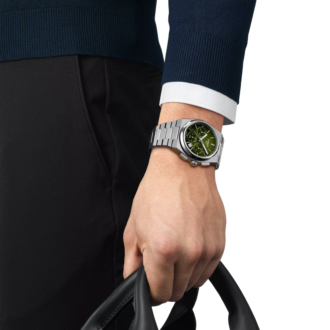 Tissot PRX Automatik Chronograph Dunkelgrün - T137.427.11.091.00