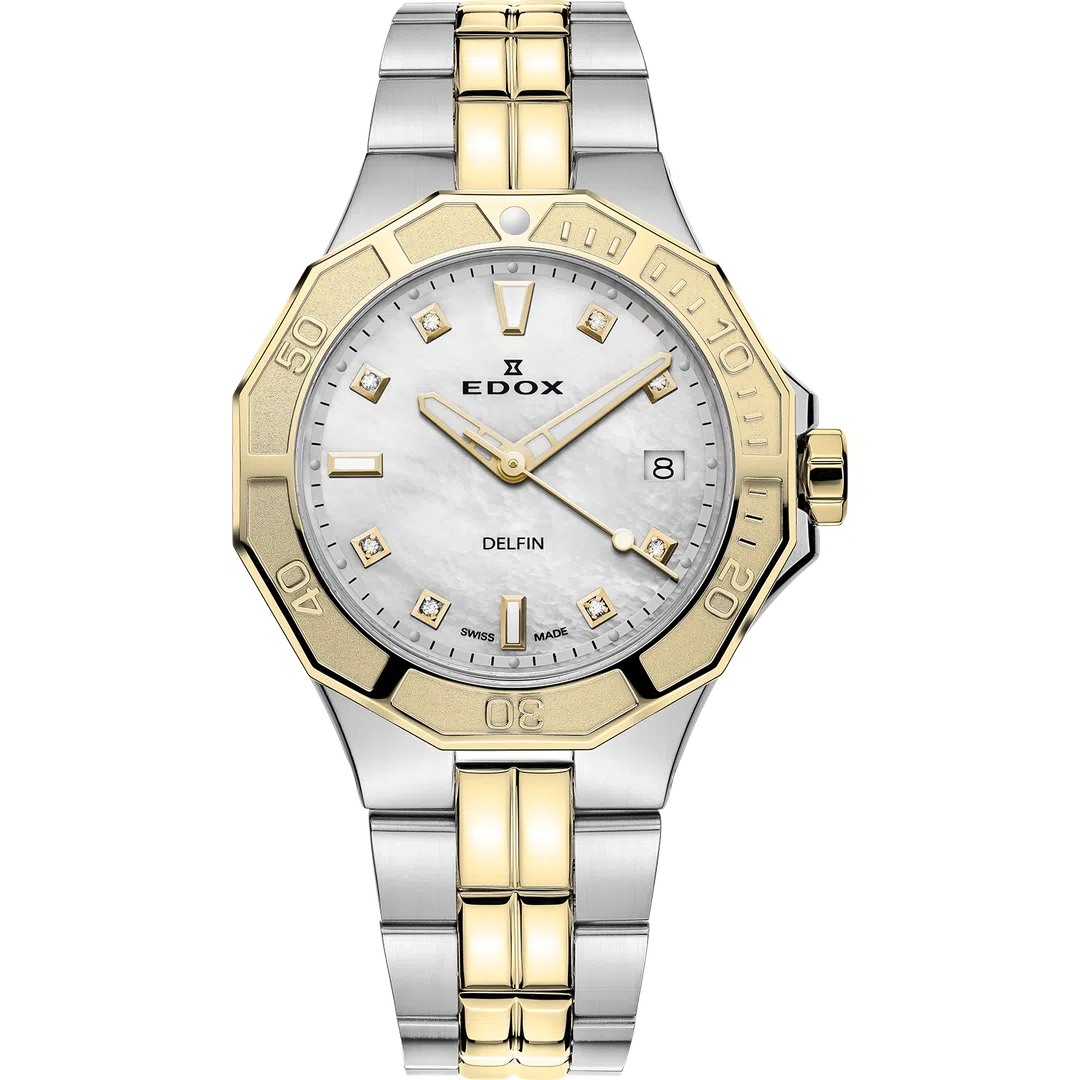 Edox Delfin Diver Date Lady - 53020 357JM NADD-chronolounge