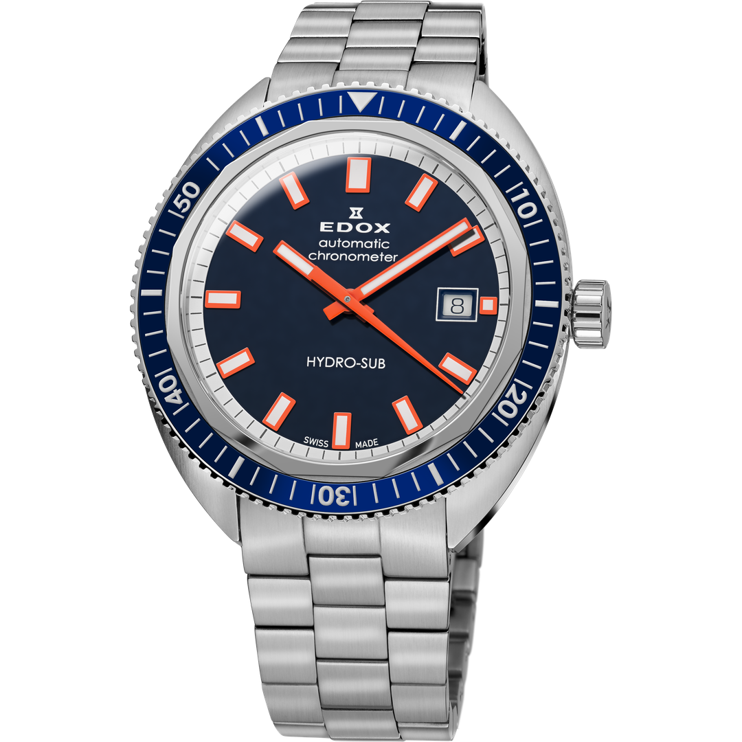 Edox Hydro-Sub Date Automatic Chronometer - 80128 3BUM BUIO-chronolounge