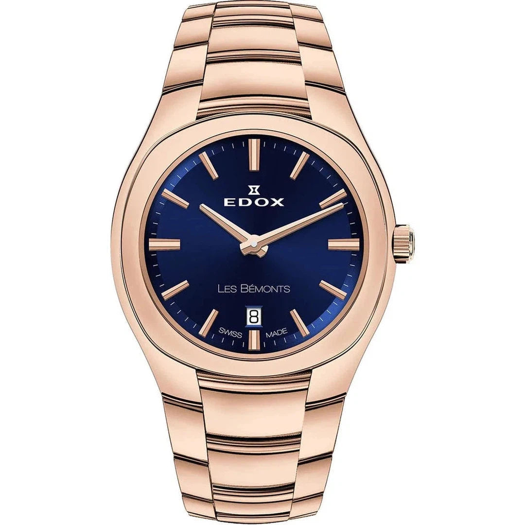 Edox Les Bémonts Date - 57004 37R BUIR-chronolounge