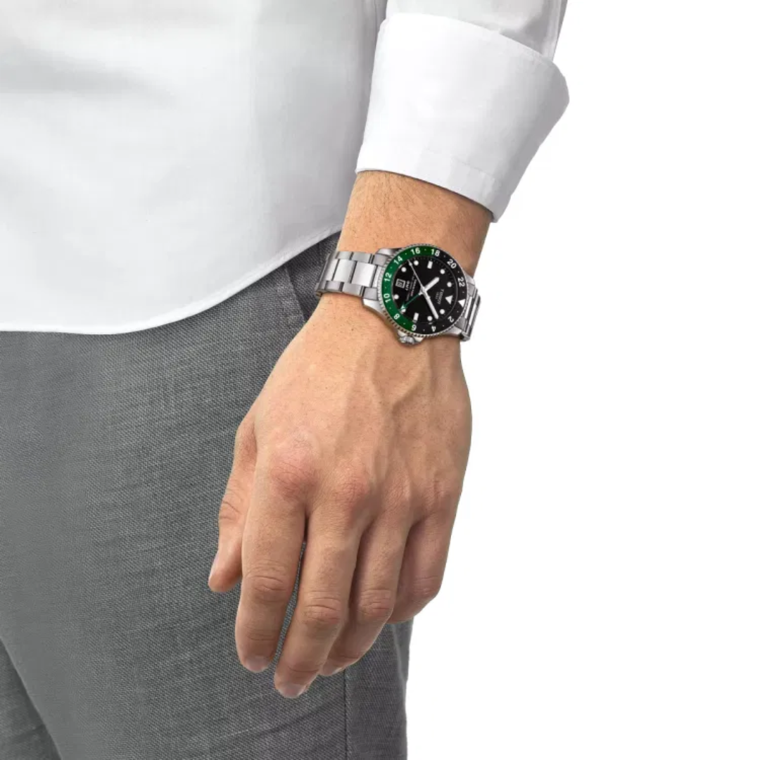 Tissot Seastar 1000 GMT 40mm Schwarz / Grün - T120.852.11.051.00