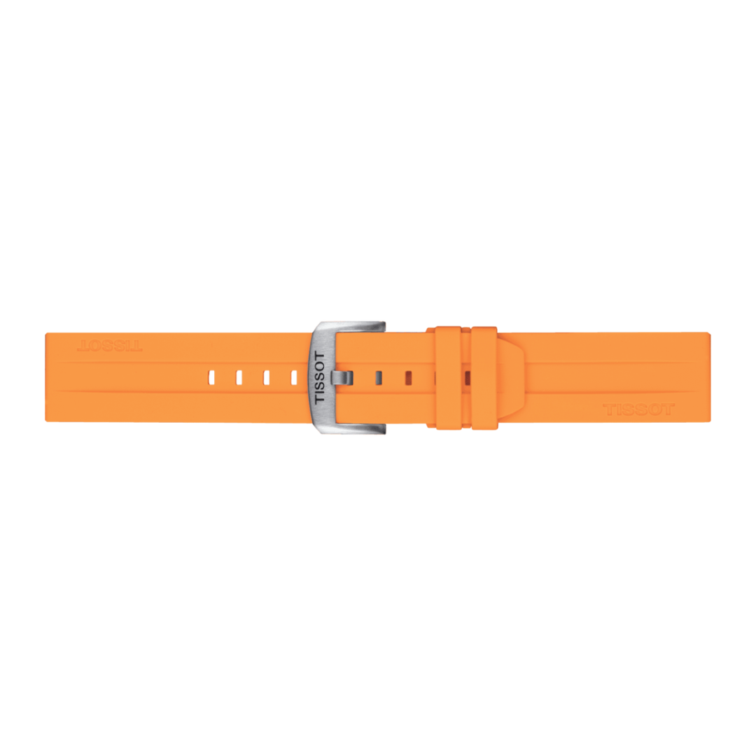 Tissot Silikonarmband 22 mm Orange - T852.047.918-chronolounge