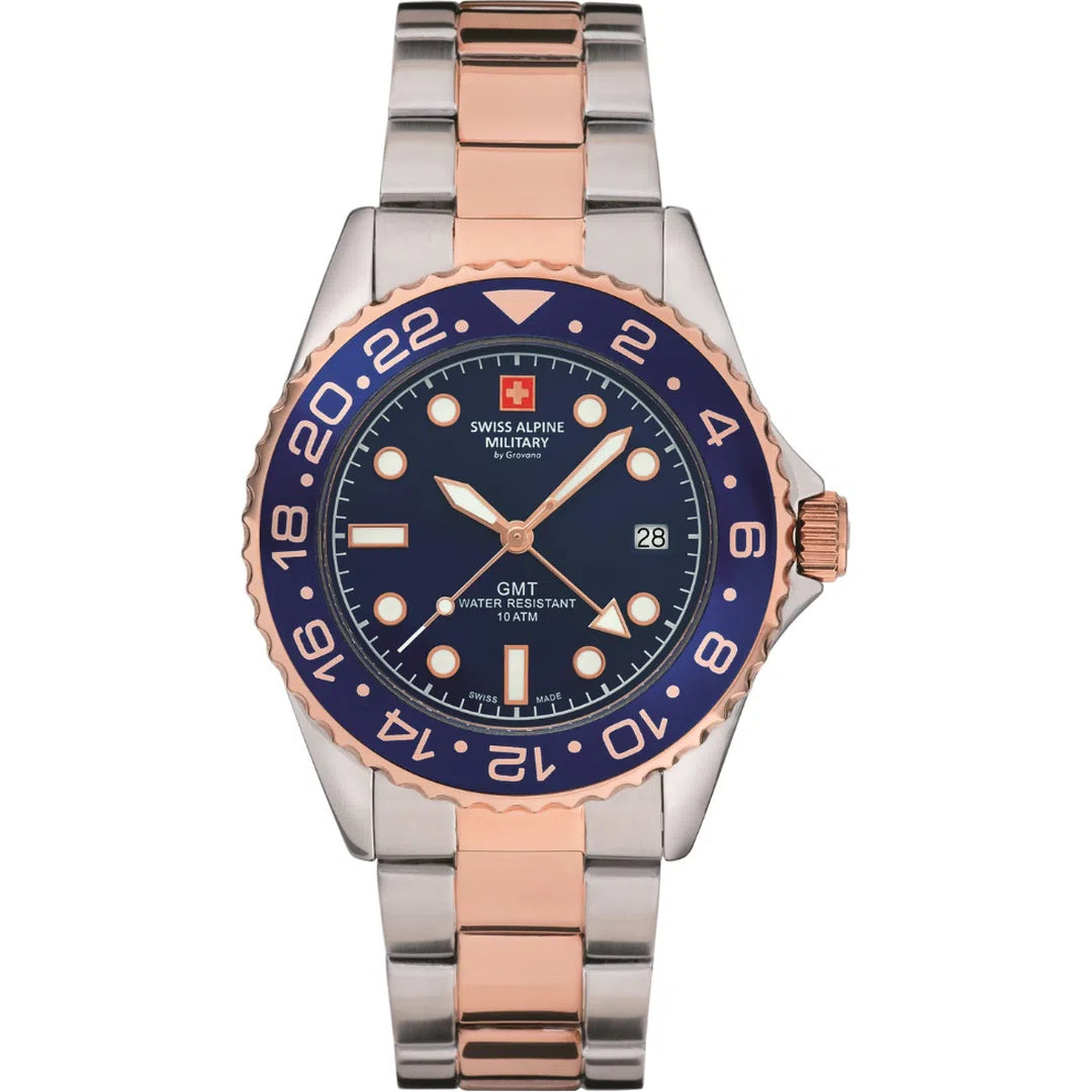 Swiss Alpine Military Master Diver GMT - 7052.1155-chronolounge